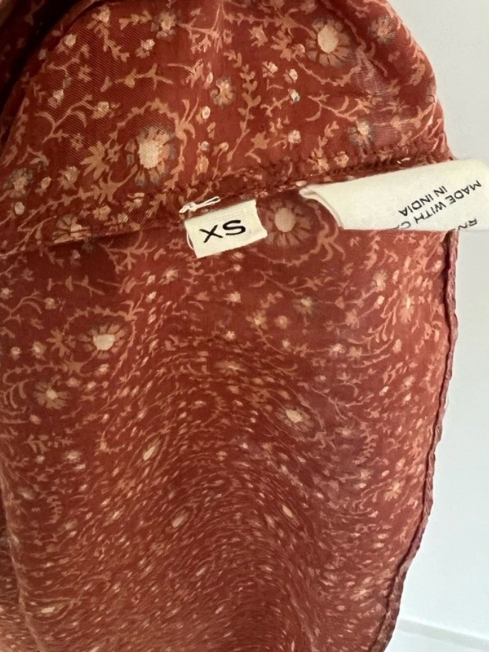 DOEN Anneli Dress Tamarillo Paisley Silk Blend Size XS - Excellent Condition - Picture 4 of 4